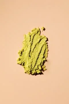 Swatch. Sample and texture of cosmetics, face masks with avocado extract Foto stock