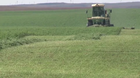 Swather Close Front View Stock Footage 45519450