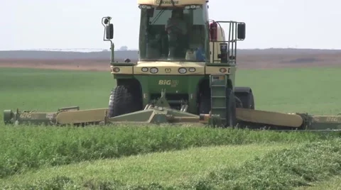 Swather Close Left Side Shot Stock Footage 45519463
