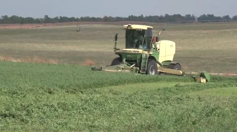 Swather Close Side Shot Stock Footage 45519458