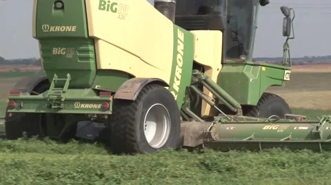 Swather Rear View Stock Footage 45519517