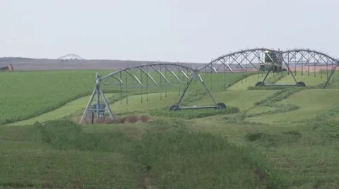 Swather Wide Front View Stock Footage 45519591