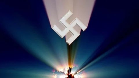 Swatika panning up Stockbeeldmateriaal 72383598