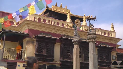 Swayambhunath Buddhist Temple in Kathmandu, Nepal Stock Footage 59791257
