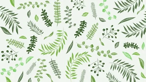 Swaying Botanical Pattern Background Seamless Loop Stock-Footage 331416747