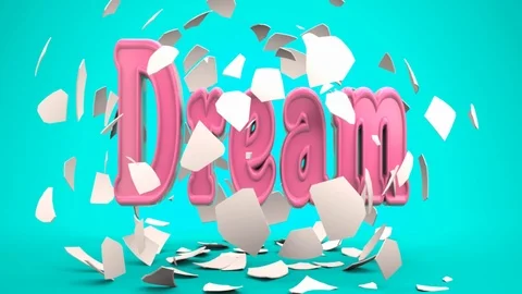 Swaying egg splitting hatching out pink Dream word 库存影片 107273145