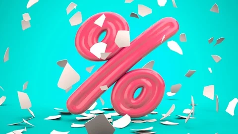 Swaying egg splitting hatching out percentage mark. 3D rendering. animation. Stock Footage 107697332