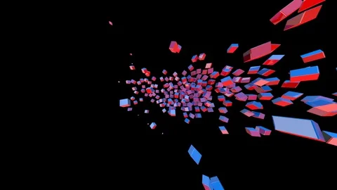 Swaying With Large Amplitude Dynamic Cubes Stock Footage 99232024