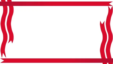 Swaying red ribbon frame Stock Footage 308232981