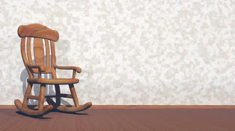Swaying rocking-chair - 3D render Video stock 24378637