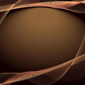 Swaying wavy lines Abstract Wave background brown Abstract shiny golden wavy  Stock Illustration