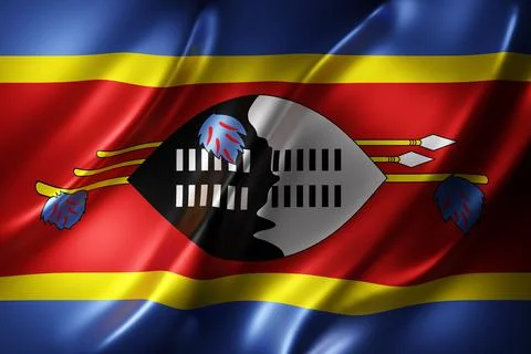 Swaziland 3d flag Stock Illustration