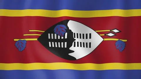 Swaziland animated flag. Seamless loop. 4K Stock Footage 145463490