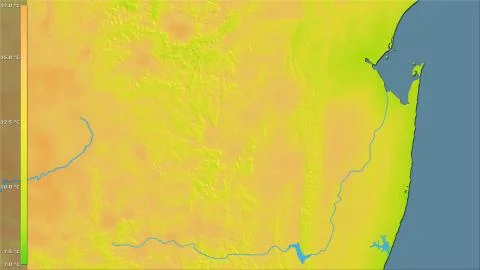 Swaziland, diurnal range - raw data Stock Illustration