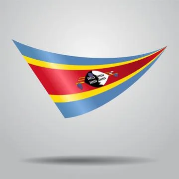 Swaziland flag background. Vector illustration. Stock Illustration