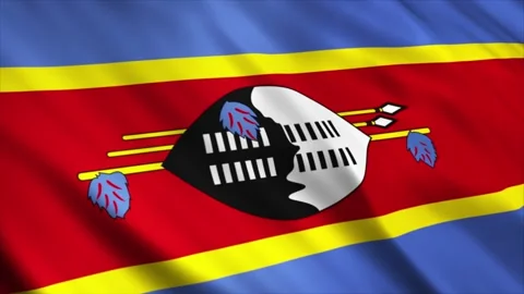 Swaziland Flag 库存影片 249034536