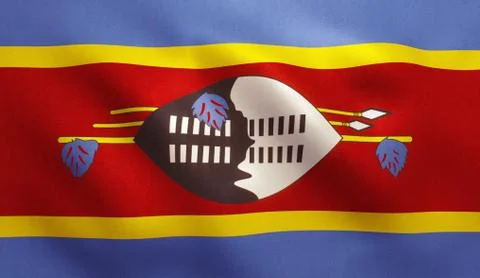 Swaziland Flag Stock Illustration