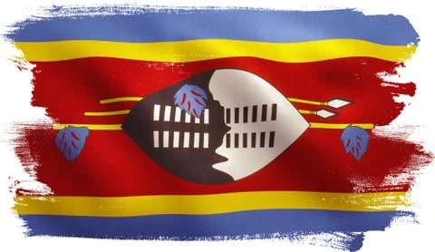 Swaziland Flag Stock Illustration