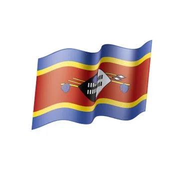 Swaziland flag, vector illustration Stock Illustration