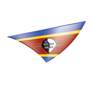 Swaziland flag, vector illustration Stock Illustration