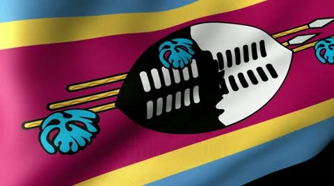 Swaziland Flag Waving Stock-Footage 12230165