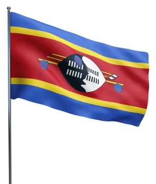 Swaziland Flag Waving Stock Illustration
