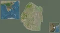 Swaziland framed and extracted. Satellite 4k or 4k+ Resolution