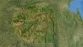 Swaziland, glide over the map, outlined 4k or 4k+ Resolution