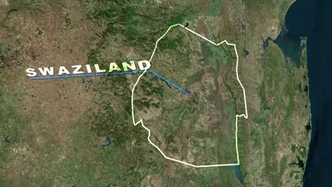 Swaziland Map Animation Stock Footage 273877662