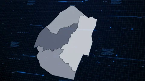Swaziland network map 動画素材 87977390