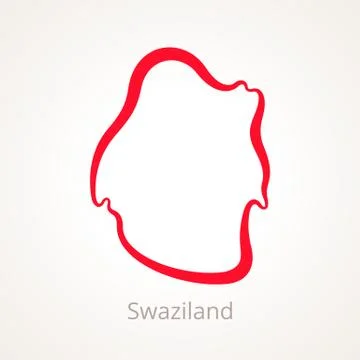 Swaziland - Outline Map Stock Illustration