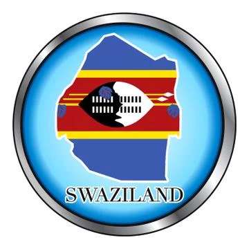 Swaziland Round Button Stock Illustration