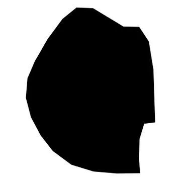 Swaziland - solid black silhouette map of country area. Simple flat vector Stock Illustration