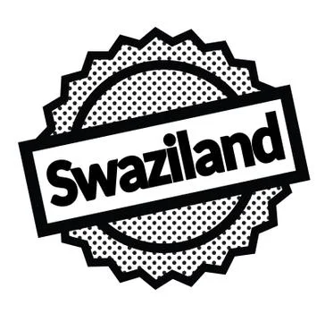Swaziland stamp on white Stock Illustration