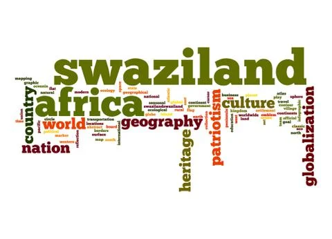 Swaziland word cloud Stock-Illustration