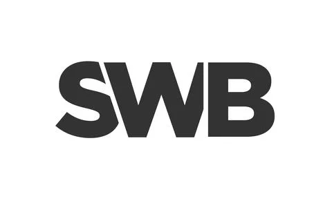 SWB logo design template with strong and modern bold text. Initial based ve.. Stock Illustration