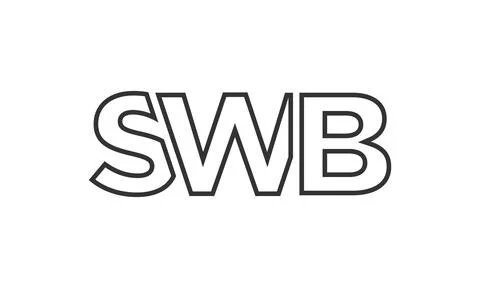 SWB logo design template with strong and modern bold text. Initial based ve.. Stock Illustration