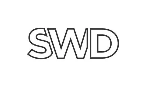 SWD logo design template with strong and modern bold text. Initial based ve.. Stock Illustration