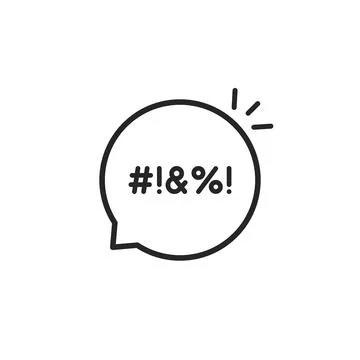 Swear bubble like bad language Stock Illustration