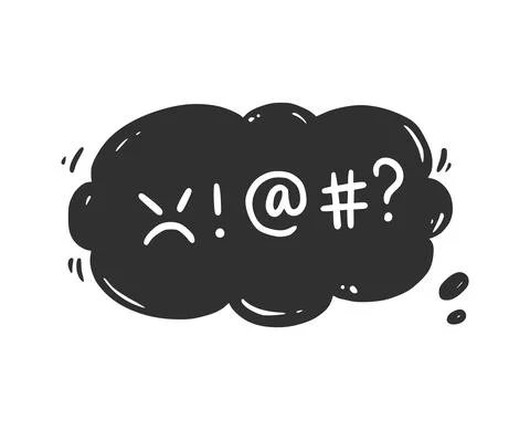 Swear word speech bubble. Vector Stock Illustration