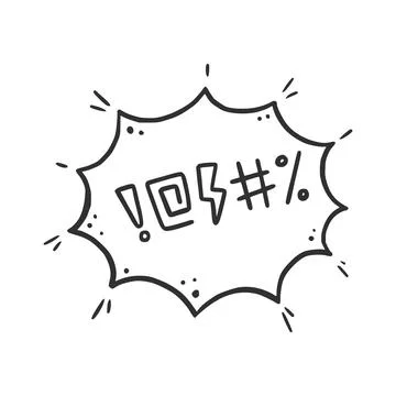 Swear word speech bubble. Vector Stock Illustration