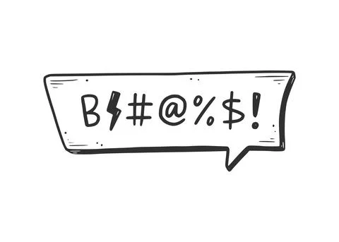 Swear word speech bubble. Vector Stock Illustration