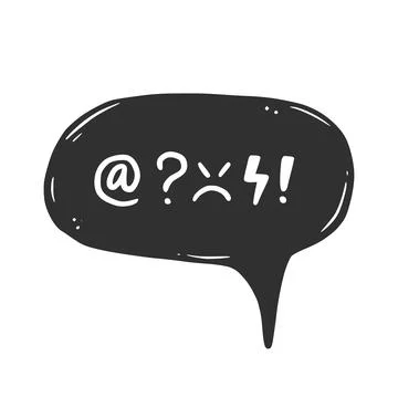 Swear word speech bubble. Vector Illustrazione stock