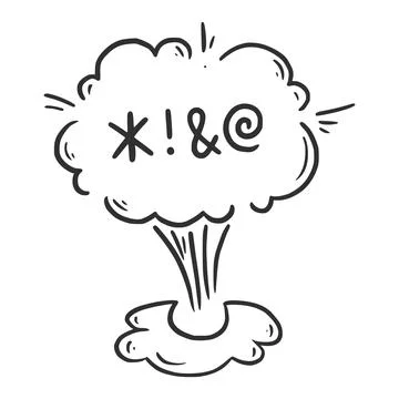 Swear word speech bubble. Vector Stock Illustration