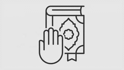 Swearing in icon animation Stock Footage 241227542