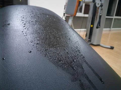 Sweat on the bench exercise Stock Photos