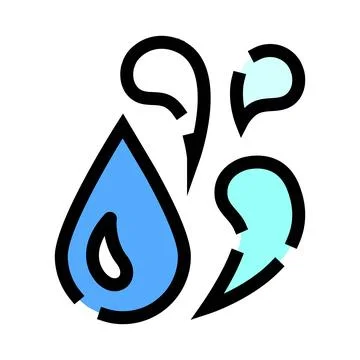 Sweat drops icon representing exertion and stress Stock Illustration