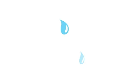 Sweat, tear drops and puddles, eyes tears or rain droplets Stock Footage 312936647