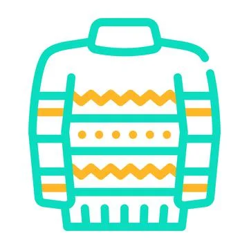 Sweater clothes color icon vector illustration sign Illustrazione stock