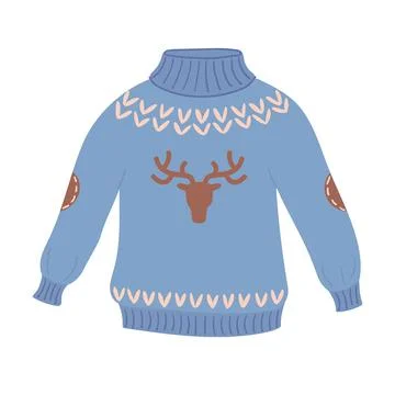 Sweater with deer Stock Illustration